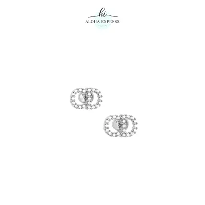 クリスチャンディオール Christian Dior CD ロゴ CLAIR D LUNE ピアス シルバー