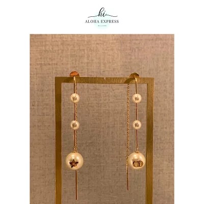 クリスチャンディオール Christian Dior DANSEUSE ÉTOILE EARRINGS メタル レジン パール ピアス E1073DSERS_D301