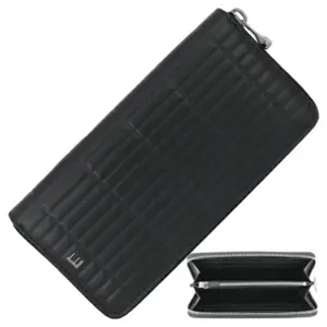 ダンヒル 長財布 ローラガス カーフレザー ブラック 黒 ラウンドファスナー長財布