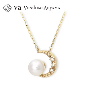 ヴァンドーム青山 Vendome Aoyama 月モチーフ パール&ダイヤモンドネックレス GJVN021640PF