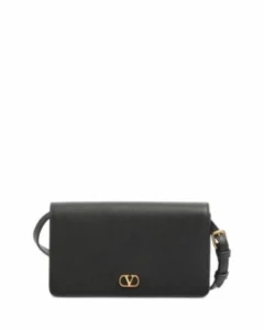 VALENTINO VLogo Signature Black Leather Mini Bag