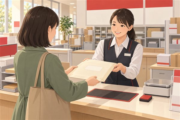 郵送は現金書留で送るのイメージイラスト