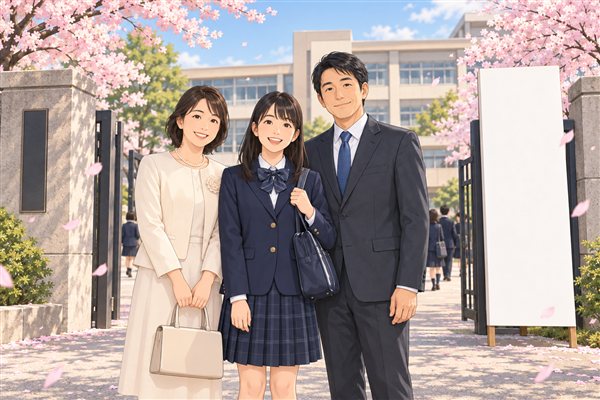 入学祝いの場合は贈る時期に注意のイメージイラスト