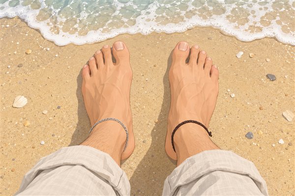 アンクレットは左右・カラーで意味が異なるのイメージイラスト