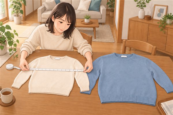 サイズ違いに注意するのイメージイラスト