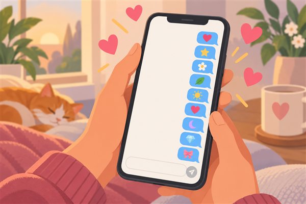 メッセージを一文字ずつ送るサプライズのイメージイラスト