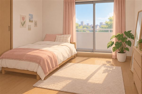 物が少ないシンプルな部屋のイメージイラスト