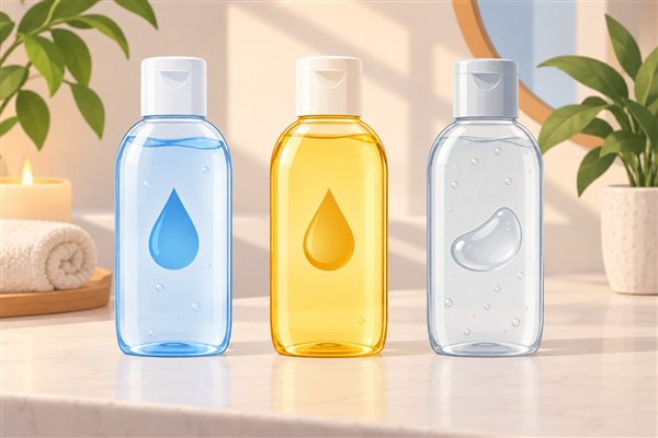 ウォーター・オイル・シリコンの3種類を表すイラスト
